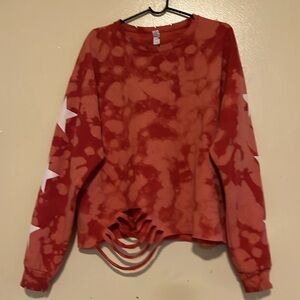Jerzees Red Tie-Dye Sweatshirt